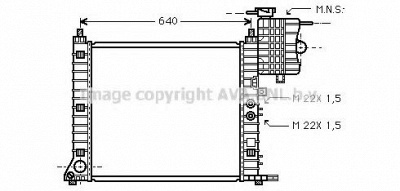 AVA QUALITY COOLING msa2218 -  Радиатор, охлаждение двигателя